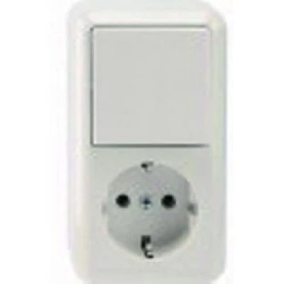 Immagine di Merten Completo Combinazione interruttore/prese bianco polare MEG3495 8719