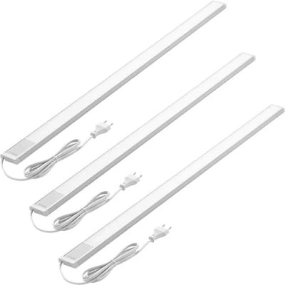 Immagine di Oktaplex set di 3 Riva sottopensile cucina luce piatta 90cm 1110lm bianco caldo con interruttore 15W 230V LED argento