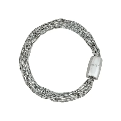 Immagine di Breil, Collezione Magnetica System, Bracciale Donna Small Eclipse, in Acciaio Lucido, con Micro Catene e Pratica Chiusura Magnete, Idee Regalo Donna, Lunghezza 19 cm, Colore Silver