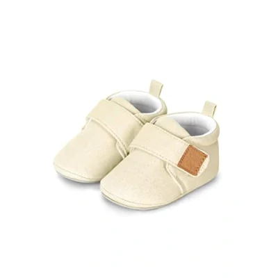 Immagine di Sterntaler Scarpine Primi Passi per Bambini in Tinta Unita, Mocassino Basso Unisex Bimbi 0 24, Beige, 17 18 EU