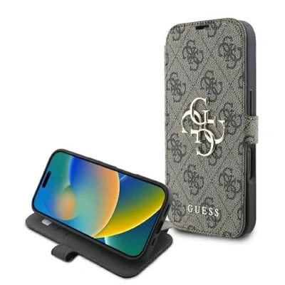 Immagine di CG Mobile Guess GUBKP16M4GMGBR Custodia per iPhone 16 Plus da 6,7&quot;, con logo in metallo, colore: Marrone
