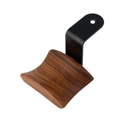 Immagine di Supporto per cuffie in legno di noce Gancio da tavolo Nastro audio, studio e gioco (supporto sotto la scrivania)