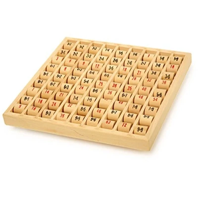 Immagine di Small Foot Tabellina in Legno, Gioco didattico per l&#039;apprendimento delle moltiplicazioni alle scuole elementari Giocattoli, Multicolore, Small, 11059