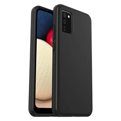 Immagine di Otterbox cover per Samsung Galaxy A02s Sleek, resistente a shock e cadute, Sottile, testata norme anti caduta MIL STD 810G, Nero, Senza Retail Package