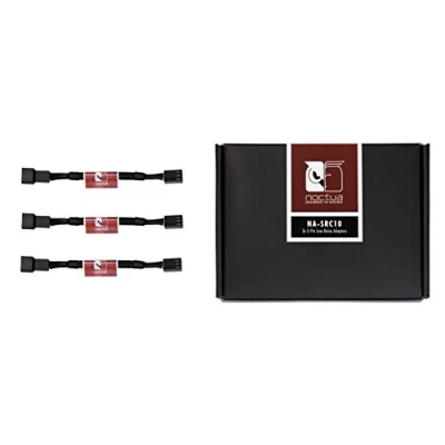 Immagine di Noctua NA SRC10, Cavi Adattatori a Basso Rumore LNA da 3 Pin per Ventole PC (Nero)
