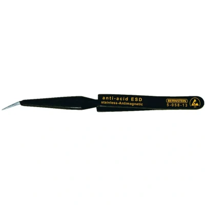 Immagine di Bernstein Tools for Electronics 5 058 13 Pinzetta SMD 31b SA Acuminate, piegate 120 mm