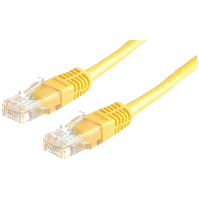 Immagine di Roline 21.15.0542 RJ45 cavo di rete, patch CAT 5e U/UTP 2.00 m Giallo 1 pz.