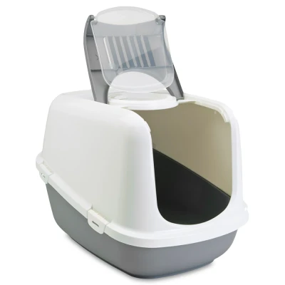 Immagine di Toilette per gatti Savic Nestor Jumbo grigio chiaro / bianco