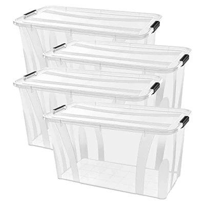 Immagine di Siena HOME Contenitore multiuso Anzio Trasparente 32 l (L x A P) 510 230 385 mm 4 pz.