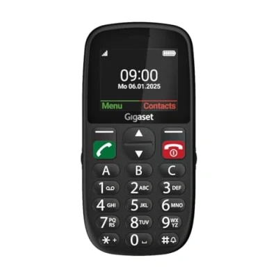 Immagine di Cellulare Gigaset GL395 Pulsante SOS, Protetto dagli spruzzi dacqua, dalla polvere Nero