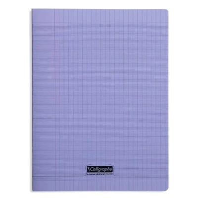 Immagine di Clairefontaine Calligraphe 18197C Un cahier pique 96 pages 24x32 cm 90g grands carreaux, couverture polypro Violet