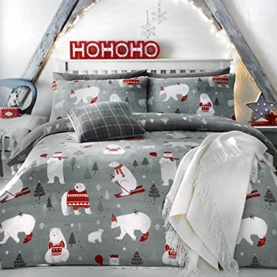 Immagine di Bedlam Xmas Polar Bears Mikrowellen Drehteller, Policotone, Silver, Doppio, 198 x 1 cm