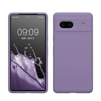 Immagine di kwmobile Cover per Google Pixel 7a Custodia Back Case Smartphone in Silicone TPU Protezione Gommata lavanda lilla