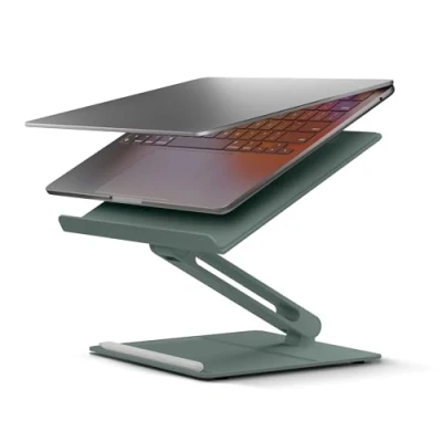 Immagine di Native Union Desk laptop Stand Supporto per ergonomico regolabile in altezza Compatibile con MacBook Air/Pro, iPad, Dell, HP, Lenovo, Microsoft Surface e tablet (Verde ardesia)