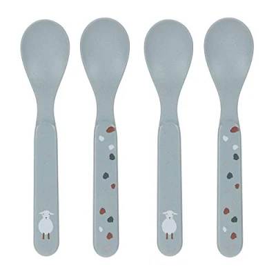 Immagine di LÄSSIG Set di cucchiai per bambini (4 pezzi) Posate senza melamina, BPA, lavabili in lavastoviglie e microonde/Spoon Tiny Farmer Goose
