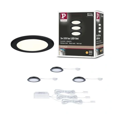 Immagine di Paulmann Lampada LED per armadio (monocolore) 2.5 W Bianco caldo Nero (opaco)