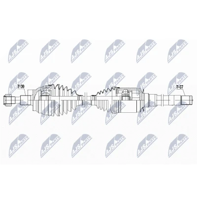 Immagine di NTY NPW ME 052 Albero motore / Semiasse Assale anteriore Dx, anteriore, Dx 1017 Trasmissione automatica MERCEDES BENZ: Classe R