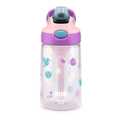 Immagine di NUK By Contigo Easy Straw Cup Borraccia con cannuccia per bambini (a partire dai 4 anni) Realizzato in resistente Tritan Senza BPA Lavabile lavastoviglie 420 ml Tulipano