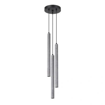 Immagine di SOLLUX lighting Lampada Da Soffitto Sospensione Di Acciaio 3 Paralumi 19,5 x 104 cm Pastelo