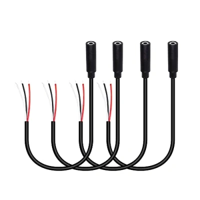 Immagine di RIIEYOCA 4 cavi audio stereo da 3,5 mm a filo nudo, jack femmina mono TRS 3 poli 1/8&quot; linea estremità aperta