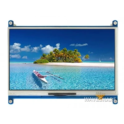 Immagine di Waveshare 7 inch Display for Raspberry Pi 4 Resistive Touchscreen 1024x600 Resolution HDMI LCD IPS Monitor with 170View Angle Support All Driver Provided/PC(No Touch PC)