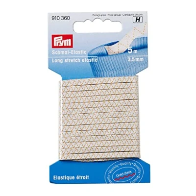 Immagine di Prym Elastico Lungo Bianco (3,5 mm, 5 m) 1 Unità