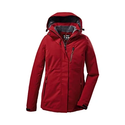 Immagine di Killtec Kow 140 Wmn Jckt Giacca funzionale con cappuccio staccabile zip Donna, Colore: rosso, 42