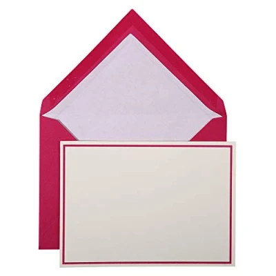 Immagine di Lalo 32615L Un set per corrispondenza che include 10 biglietti 10,7x15,2 cm et buste rivestite 11,4x16,2 cm, fragola