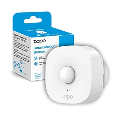 Immagine di TP Link Tapo T100 Smart Motion Sensor, Sensore di Movimento Intelligente, Rilevamento ad Ampio Raggio(120,7m), Luce Attivata dal Movimento, Avvisi Istantanei, Risparmio Energetico, Hub Obbligatorio