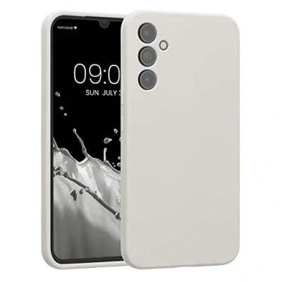 Immagine di kwmobile Custodia Compatibile con Samsung Galaxy A34 5G Cover Back Case per Smartphone in Silicone TPU Protezione Gommata bianco matt