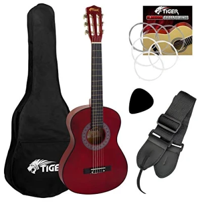 Immagine di TIGER Music Set Chitarra Classica 3/4, colore Rosso