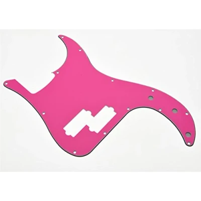 Immagine di KAISH Battipenna a 13 fori P Bass Style PB Scratch Plate Pickguard per USA/Messico Precision rosa 3 strati
