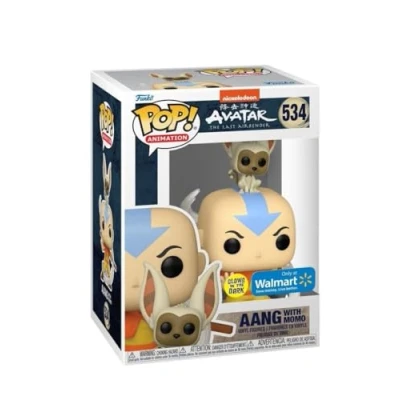 Immagine di Funko Pop! Avatar, L&#039;Ultimo Maestro dell&#039;Aria Aang con Momo Esclusivo Fosforescente