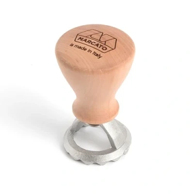 Immagine di Marcato Stampo per Ravioli e Biscotti, Forme Ravioli, Formine in Legno Massello Alluminio Prossofuso, Stampino Rotondo da 30 mm
