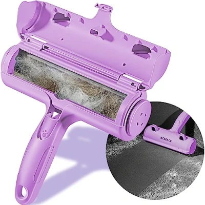 Immagine di ACE2ACE Togli Peli Animali, Spazzola Cani e Gatti, Animali Rimozione, Lint Rullo Riutilizzabile Spazzola, Rimuovi la Pelliccia su Aree fisse Piace Cuccia, Tappeti Divani Viola