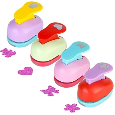 Immagine di 4 Pz Perforatrice Decorativa Carta Fustellatrice Creativa Perforatrices per Scrapbooking, DIY e Creazione di Biglietti