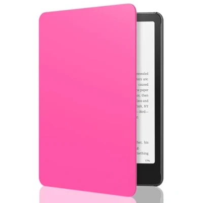 Immagine di MoKo Custodia per 7&quot; Kindle Paperwhite 12th Gen 2024&amp;Kindle Colorsoft Signature Edition 2024, Protettiva in Policarbonato di Stile Semplice e Elegante Rosa Persa
