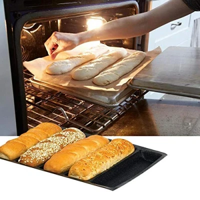 Immagine di Baguette Padella Antiaderente Fench Pane Forms Stampo 5 Pezzi