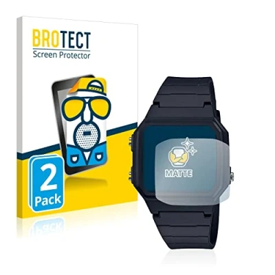 Immagine di brotect Pellicola Protettiva Opaca per Casio Unisex A168WA 1YES Anti Riflesso (2 Pezzi)