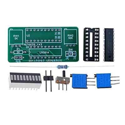 Immagine di Kit Fai da Te LM3914,Modulo Visualizzazione LED Indicatore Livello Batteria 2,4 a 20 V