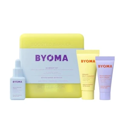 Immagine di BYOMA Starter kit illuminante Mini detergente 30 ml, crema ricca 15 siero ml