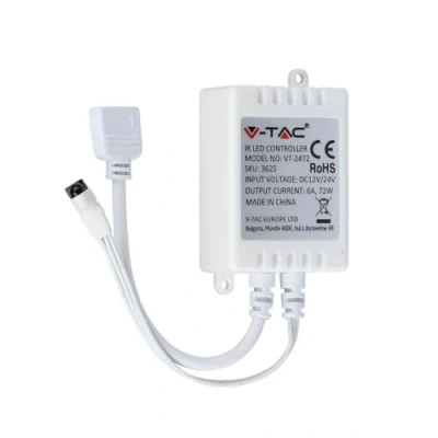 Immagine di Controller Infrarosso Ir Striscia LED Rgb con Telecomando 24 Tasti