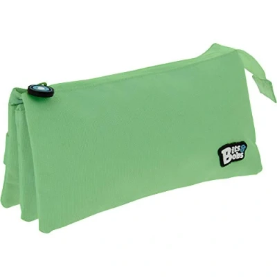 Immagine di Grafoplás 37545426 Astuccio scolastico a tre scomparti, colore: verde Mint, 23,5 x 12 14 cm, Bits &amp; Bobs