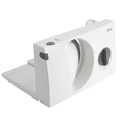 Immagine di JATA JECF0300 Taglia pranzo con disco in acciaio inox da 170 mm rimovibile Regolatore di taglio 0 a 15 mm, base pieghevole e antiscivolo, facile pulire Sicurezza antiuso