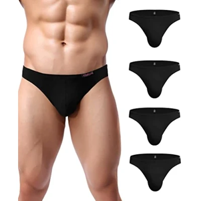 Immagine di Avidlove Slip da Uomo Intimo Confezione 4 Micro Modal Mutande Morbide Nero XL