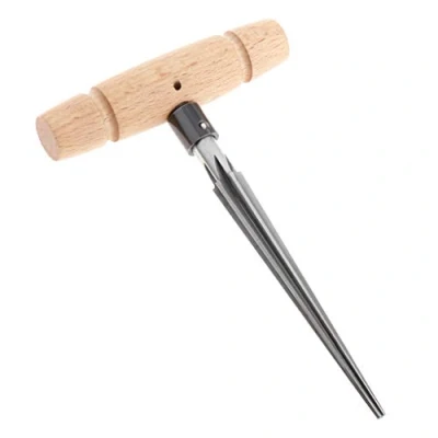 Immagine di Alnicov Alesatore affusolato in legno con manico a T 4 scanalato smussatura alesatura chitarra falegname strumento di taglio
