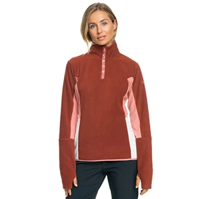 Immagine di Roxy Sayna HALF ZIP OTLR CRC0 Felpa in pile, Donna, Taglia: XL, Smoked