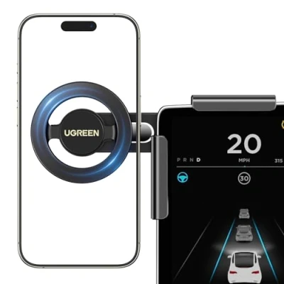 Immagine di UGREEN Porta Cellulare Auto Magsafe per Tesla, Supporto Magnetico Schermo Adatto Accessori Tesla Model 3 Y, iPhone 16 15 14 13 e Custodia