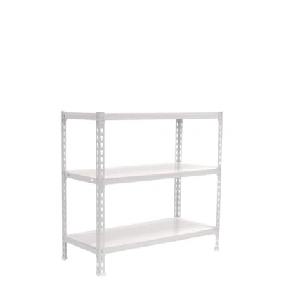 Immagine di Simon Rack Étagère Rangement à 3 Niveaux, 180 kg Capacité de Charge et Point Flexion, 1000x1000x400 mm, Lourde, Garage, Blanc Simonclick