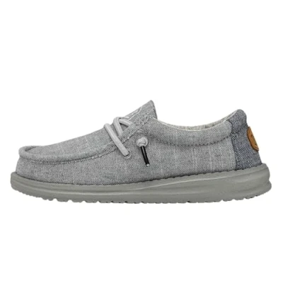 Immagine di Hey Dude Stringate per bambini, Taglia: 33, Grigio Tessuto